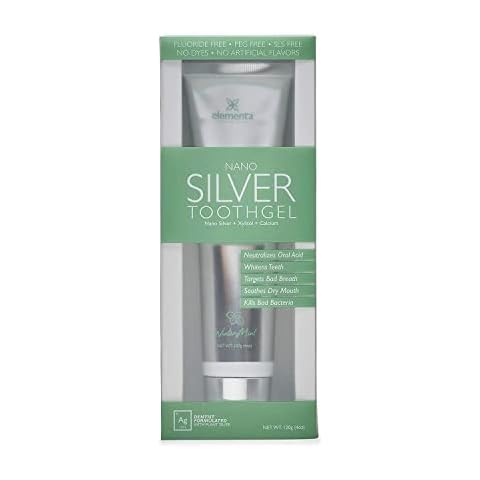 Elementa Silver TOOTHGEL Wintermint Flavor | Nano Silver 5 in 1 Teeth Whitening Gel 4 Fl oz | Dentist Formulated All Natural | Professional Whitening Toothgel | Kills Bacteria | Whitens Teeth Cover