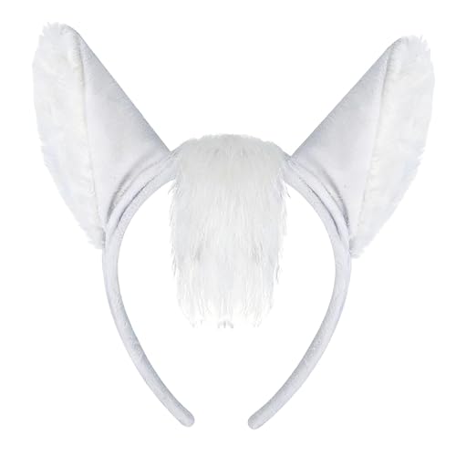 Fiocias Lot de 7 Serre-têtes En Forme de Cheval, Accessoire de Costume pour Fêtes et Déguisements. Convient pour Une Utilisation sous Pression, Blanc, 1 Pc