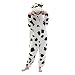 COSUEKET Snug Fit Unisex Adult Onesie Pajamas, Flannel Cow Animal One Piece Halloween Costume Cosplay Sleepwear Homewear