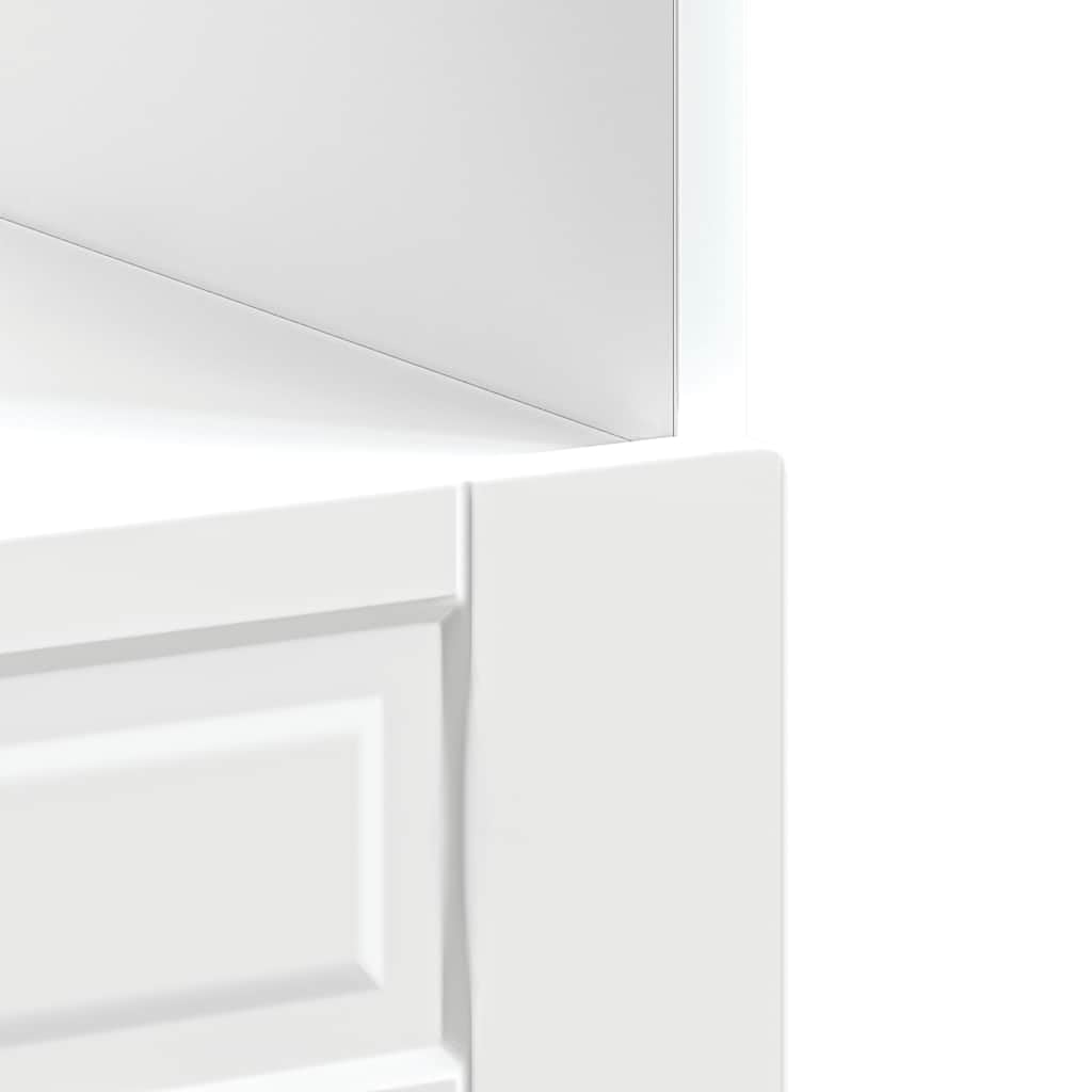vidaXL Herdumbauschrank Porto Weiß Holzwerkstoff, Backofenschrank, Herdschrank, Ofenschrank, Küchenofenschrank, Küchenherdschrank