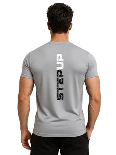 Image of 3Colors Men's Active Polyester T-Shirt | Quick Dry Gym Workout Tee | Stretch Sports Round Neck Running T-Shirt-STEPUP LINE
