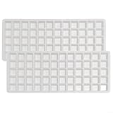 Silikon-Lebensmittelschalen-Set, 2-teilig, mit je 60 Fächern, kompatibel mit für Harvest Right Gefriertrockner für Eiswürfel- und Süßigkeitenproduktion (weiß)