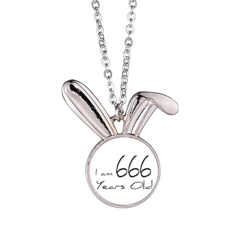 Collier pendentif lapin cadeau original pour anniversaire de passionné d'humour noir