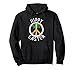Divertido signo de paz de Pascua Hippy Easter Zanahorias Sudadera con Capucha