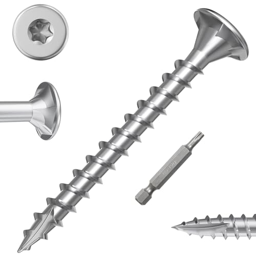 Image of #8 x 1-5 /8 inch Stainless Steel Deck Screws, 750Pcs 410 Grade Stainless Steel