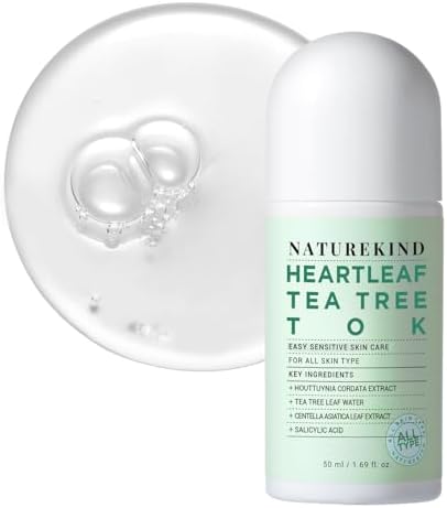 Heartleaf Tea Tree Tok, Acne Treatment, Soothing Toner Serum, Centella Asiatica, Korean Facial Skincare for Pore Control, Calming, Nourishing. 50ml, 1.69 fl. oz.