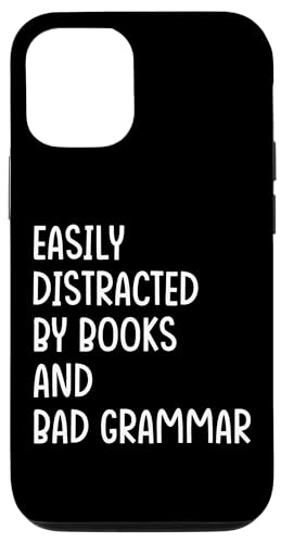 Carcasa para iPhone 12/12 Pro La lectura de libros y la cita de los amantes de la gramática se distrae fácilmente