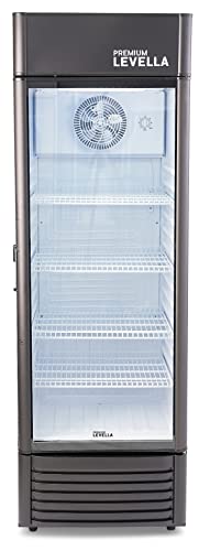 Premiumlevella Prf1557Dx Single Glass Door Merchandiser Refrigerator -Beverage Display Cooler-15.5 Cu Ft-Black #TOP6