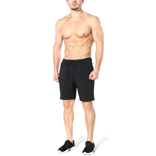 ZENWILL Mens Gym Running Shorts, Workout Athletic Bodybuilding Fitness Shorts with Zip Pockets3