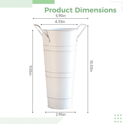Vase en métal galvanisé de style rustique pour centre de table de mariage - 3