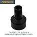 POWERTEC 70140 2-1/2” to 1-1/4” Hose Reducer – Conversion Unit for Dust Collection Accessories, Black