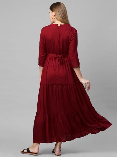 Image of MomToBe Women's Fit And Flare Knee Length Dress