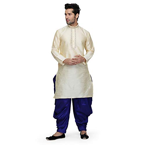 Kurta Salwar de mezcla de seda para hombre ideal para bodas y celebraciones elegantes
