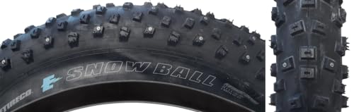 Vee Tire Snowball Fat Bike Tire 20x4.0 Studded Wire 26 TPI Override E-Bike 50 Black