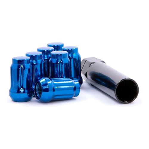 CLQWIAS Front Left Rear Right Lug Nut Blue for Ford for Bronco 1966 1968 1970-1978 1980 1982 1984 1986-1995 for Bronco II 1984 1986 1988-1990 for vehilce Please Check Top Fitment Filter Compasses