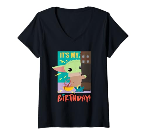 T-shirt Star Wars femme The Child col V pour anniversaire