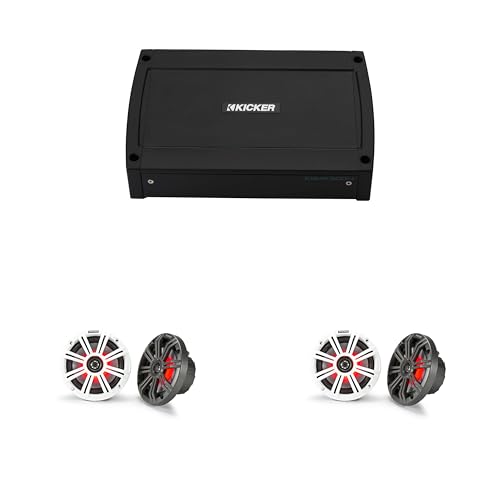 Kicker Marine 4 Ch Amp & (2 Pair) 6.5
