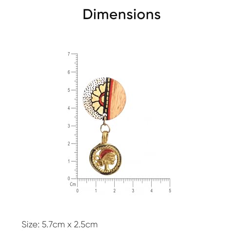 Image of Handcrafted Bohemian & Tribal Earrings for Women - Ethnic Brass, Floral & Festival-Inspired Statement Designs in Drop, Dangle, Hoop & Stud Styles