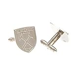 In einer Geschenkbox. West Ham United FC versilberte Wappen-Manschettenknöpfe (EinheitsgröÃŸe) (Silber)