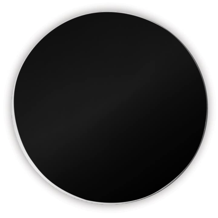 LUXE PARTY 12 Pack Round Mirror Charger Plate | Lightweight | Decorative Dinnerware | Dinner Party | Wedding | Events | Table Setting | Black