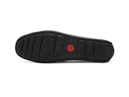Image of Men's Genuine Leather Casual Slip on Tie-Bow Loafers
