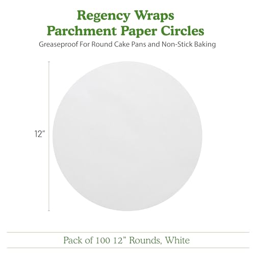 Regency Wraps Parchment Paper Circles For Round Cake Pans, Greaseproof Liners for Non-Stick Baking, 12" (Pack of 100), White - Thumbnail 6