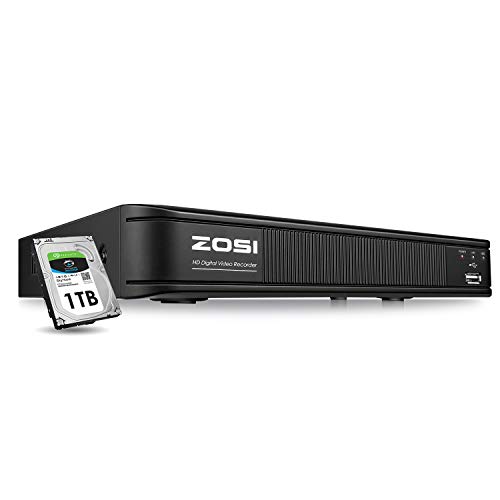 ZOSI 720p 8 Channel HD-TVI 1080P Lite Video Surveillance DVR Recorders with Hard