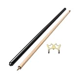 GSE Games & Sports Expert 2-Piece Pool Cue Stick with Brass Metal Screw-on Billiard Bridge Head, Billiard Accessory for Pool Table