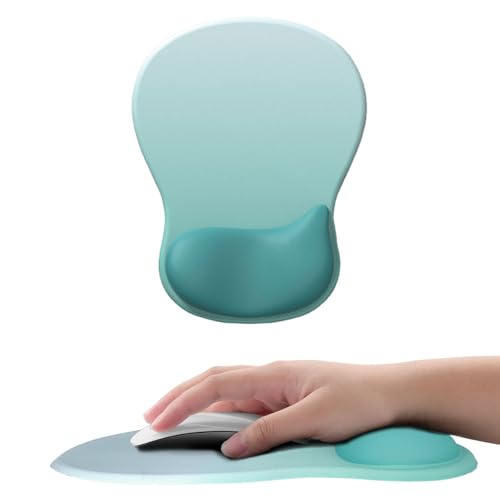 Uwiyo Tapis de Souris avec Support pour Repose-Poignets, Tapis de Souris en Gel Tapis de Sourise Ergonomique avec Repose-Poignet Antidérapant Tapis Sourise...