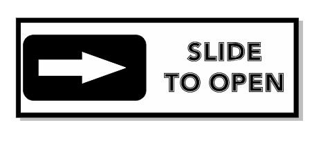 [Set of 2] Slide To Open- | 3M Vinyl Sheet | Long-Lasting-Anti-fade Technolgy Ink | Size-8.5in x 3inch (B07FDL5HYM) Amazon Price History, Amazon Price Tracker
