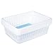 6 Pack - Plastic Storage Organizing Basket, Cabinet Shelf Kitchen Drawer Refrigerator, Freezer Organizer Bins, 15