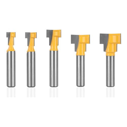 5pcs Keyhole Router Bits Set with 1/4 Inch Shank