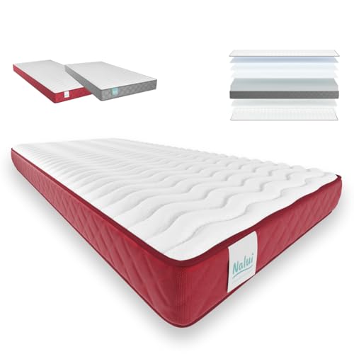 NALUI - Colchón Viscoelástico Reversible 90x180cm Gredos con Altura ±15cm. Tejido Strech y Tejido 3D Transpirable | Especial para Cama Nido | Firmeza Medio-Alta | Adaptable | Hecho en España