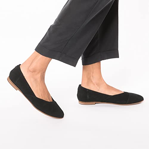 TOMS WOMEN JUTTI NEAT Black Suede UK7.5