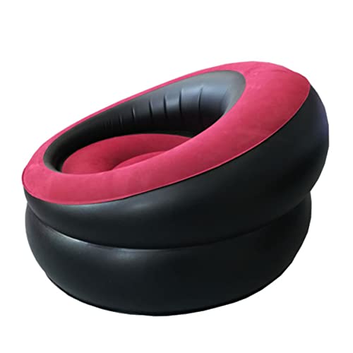 ROMISBABA 1 Pc Sofá Hinchable Plegable Inflable Silla Alta De Bebé Tumbonas para Jardin Sofá Esquinero Hinchable Colchón De Aire Sofá Perezoso Sillón Puf Portátil De Polivinilo Rojo