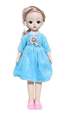 Image of Tickles Set Movable Jointed Makeup Cute Girl Brown Eyes Fashionable Doll for Kids Girls (Size: 30 cm Color May Vary)