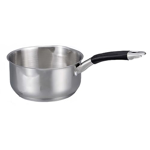 Vinod Cacerola de leche para inducción - Cazo de leche de acero inoxidable - Cazo pequeño para verter, hervir y hacer té, 16 cm