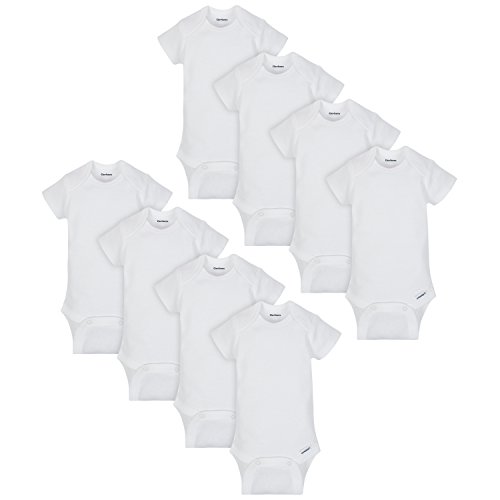 Image of Gerber Baby Girls' 8 Pack Short-Sleeve Onesies Bodysuits