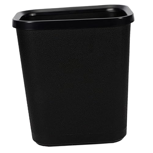 Caneca de basura rectangular Slim sin tapa de plástico negro