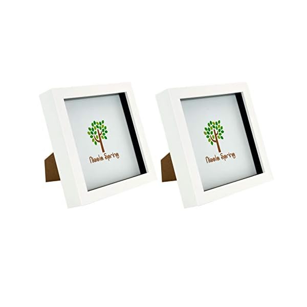 Nicola Spring 6x6 Fotorahmen Bilderrahmen in Weiß - stehend und hängend x2