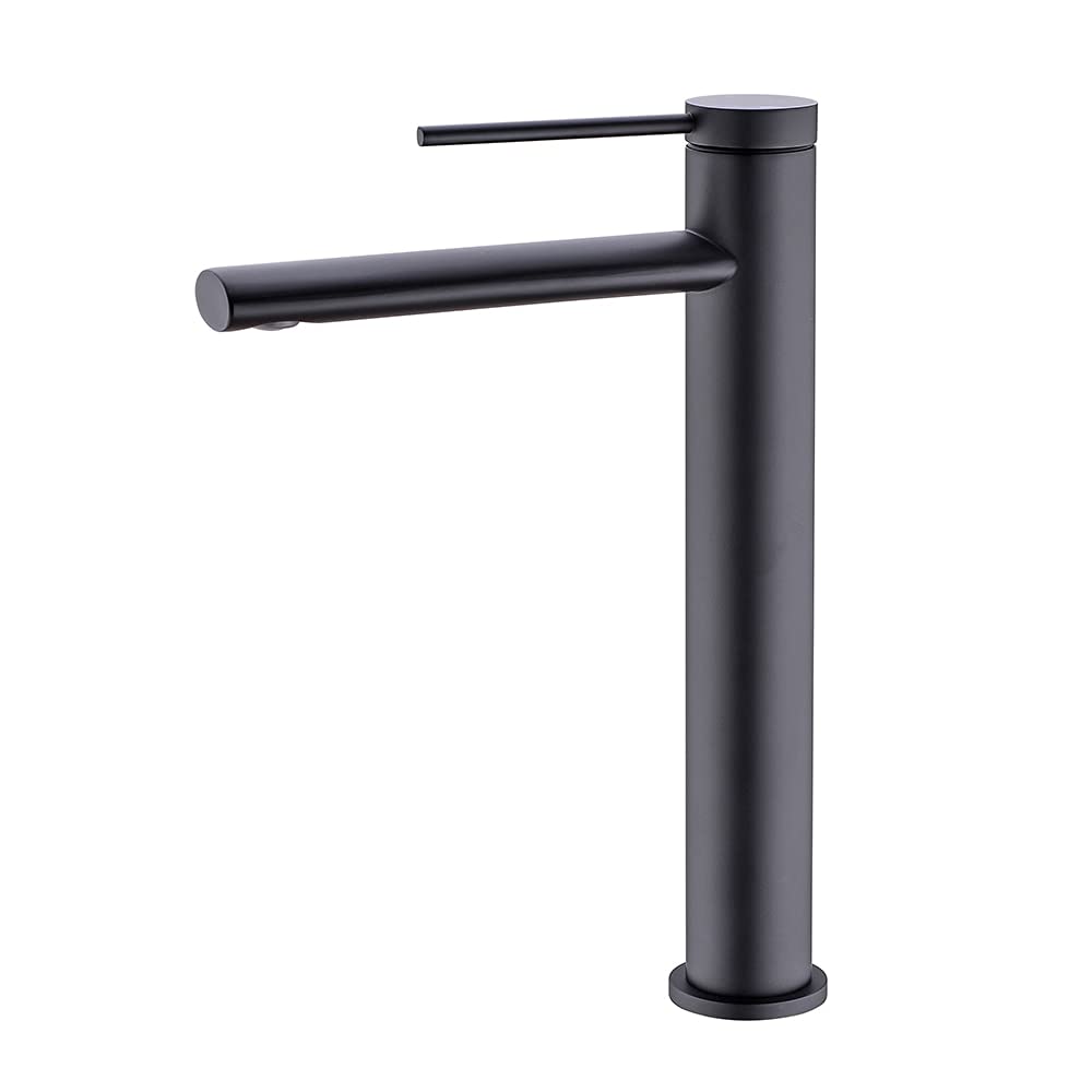Grifo mezclador de baño con agua fría y caliente para lavabo negro 1