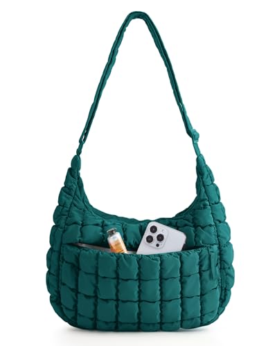 Image of BAGSMART Quilted Crossbody Bags for Women, Travel Purses Hobo Shoulder Bag | Fits 12.9 inch iPad, Long Adjustable Strap, Puffer Purses for Commute Daily Use Travel Essentials, Inner Pockets, Water-resistant