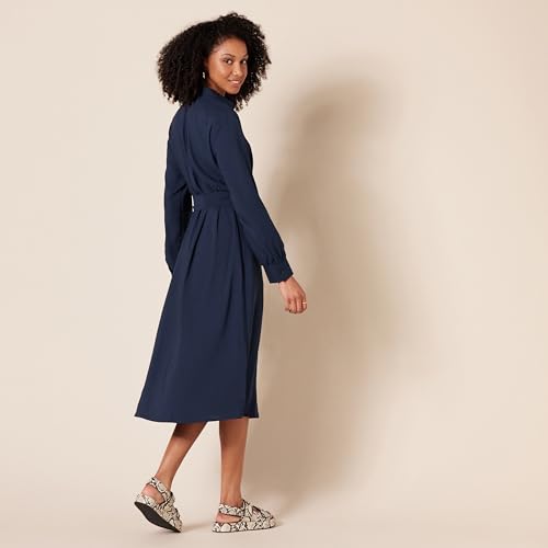 Image of Amazon Essentials Women's Georgette Long Sleeve Midi Length Shirt Dress