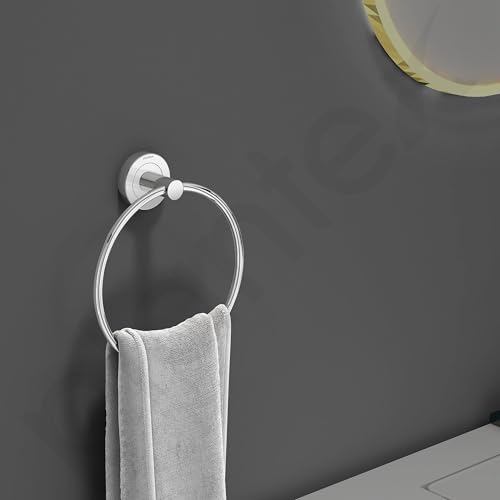 Plantex Compact Stainless Steel Towel Hanger for Bathroom/Towel Holder/Napkin Holder for Wash Basin/Towel Ring/Bathroom Accessories (Pack of 1)