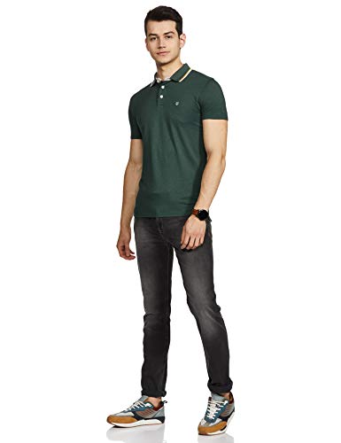 Image of JACK & JONES Men's Solid Slim fit Polo