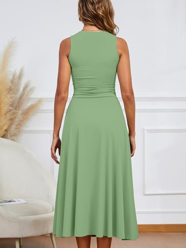 Image of Kaximil Women's Square Neck Corset A Line Maxi Dress Ruffle Ruched Waist Flowy Long Dresses