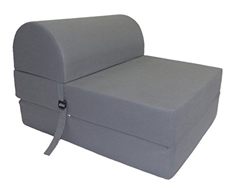Chauffeuse convertible Tissu Gris 75 x 58 x 48 cm