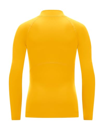 Youth Boys Thermal Compression Shirt Long Sleeve Fleece Undershirt Athletic Base Layer for Soccer Football Baseball3