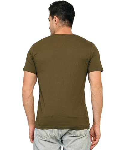 Image of Unisex Round Neck Plain T-Shirt | Combed Bio-Washed Ring Spun Cotton for Men & Women, Short Sleeves