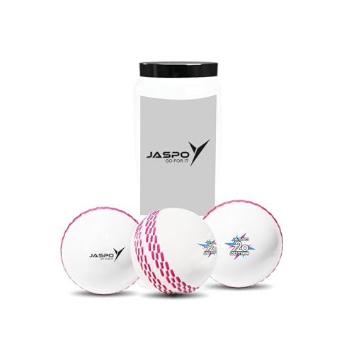 jaspo T-20 Ultra Cricket Ball (Pack of 3, White) - Image 2